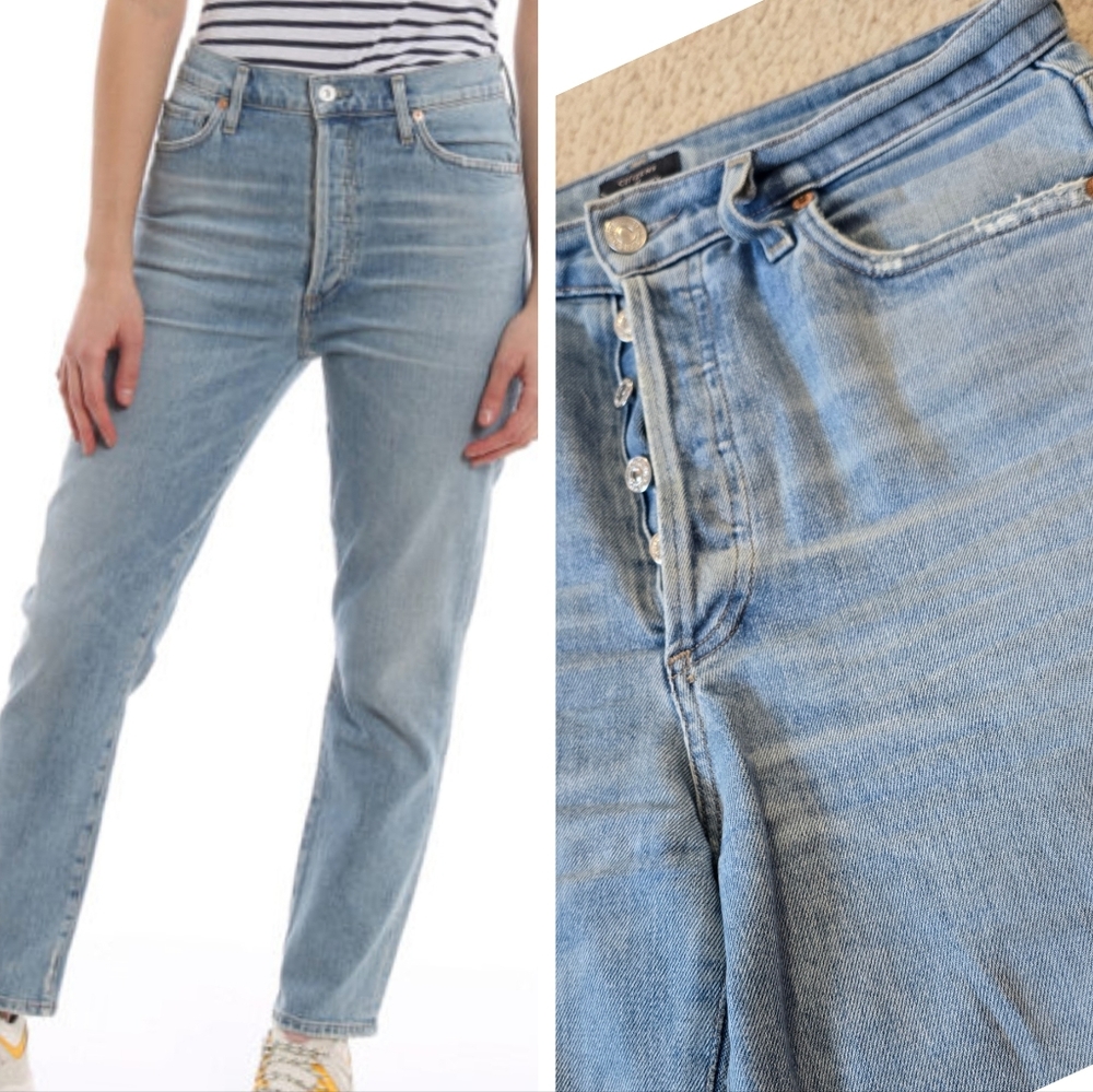 Citizens Of Humanity Olivia Crop High Rise Slim Jeans Womens Size 25